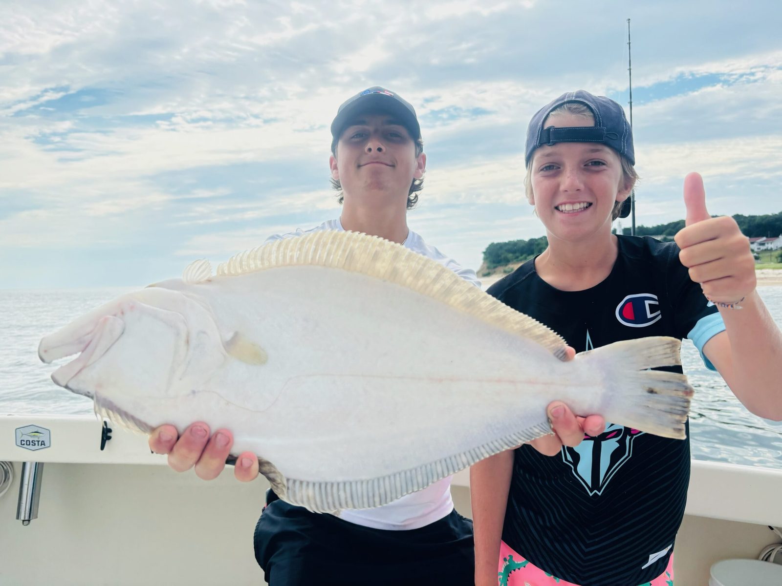 Angler with a doormat fluke