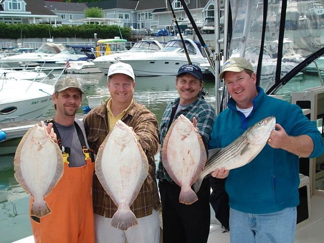 Four fluke caught on a half-day charter