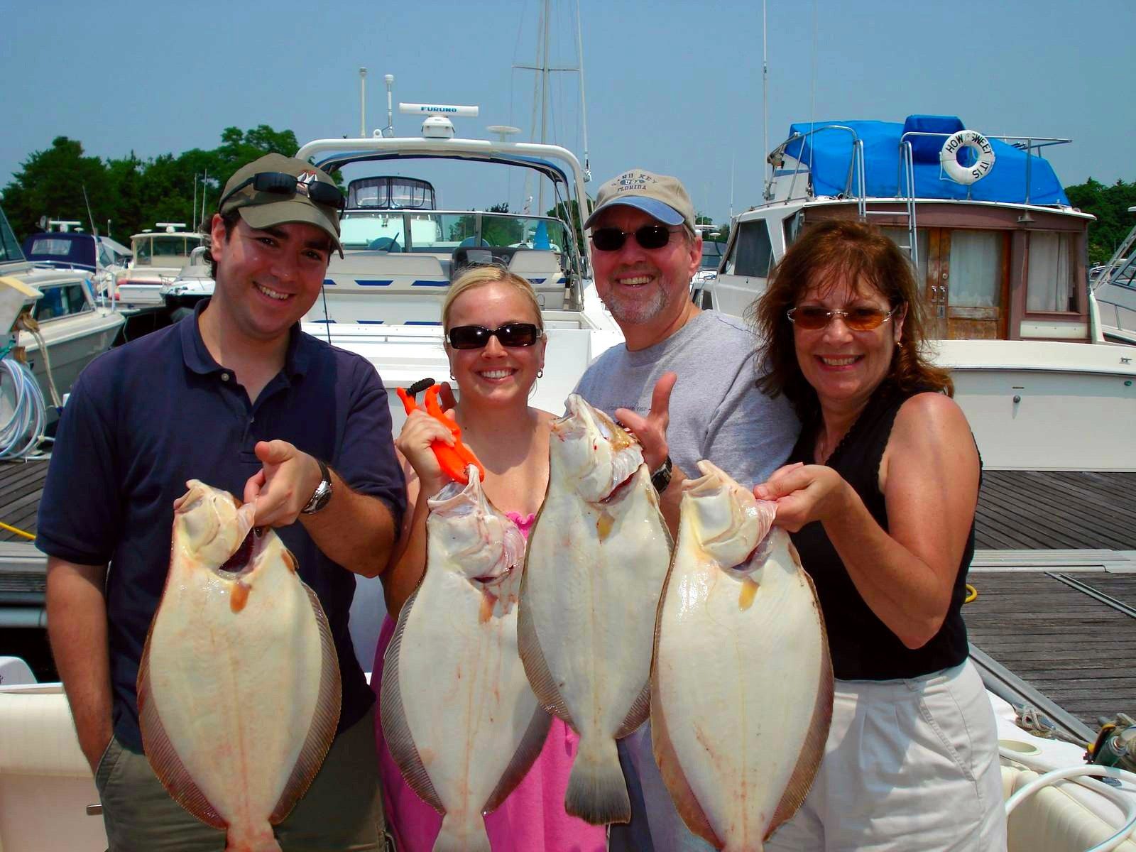 Charter group with a catch of fluke