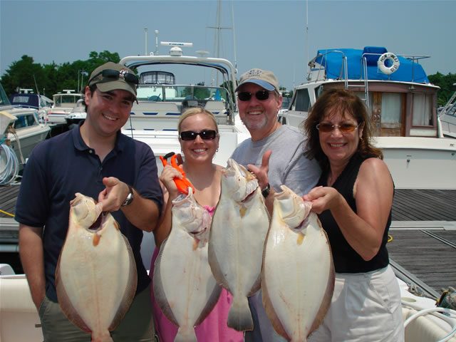 Charter party with a catch of fluke