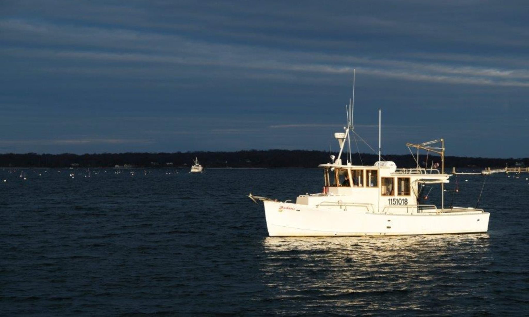 Bow view of the 36-foot Sashimi